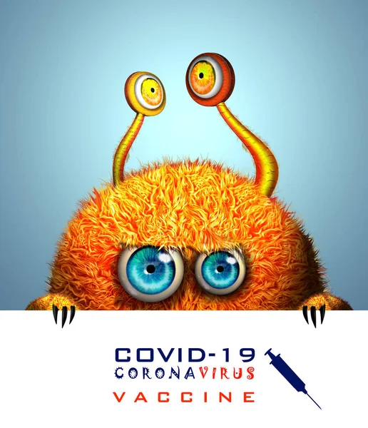 Corona Virus Covid Caricatura Ilustración —  Fotos de Stock
