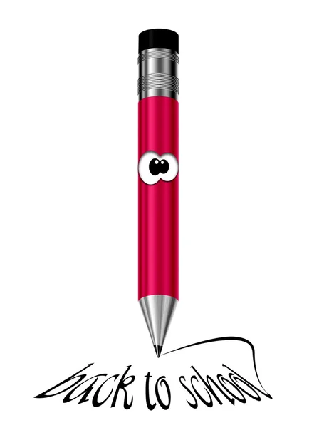 Text mit rotem Bleistift "zurück in die Schule" — Stockfoto