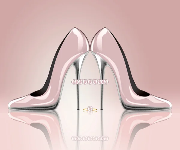 Elegant high heel shoes — Stock Photo, Image
