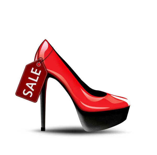 Red female high heel shoe — Stock Photo, Image