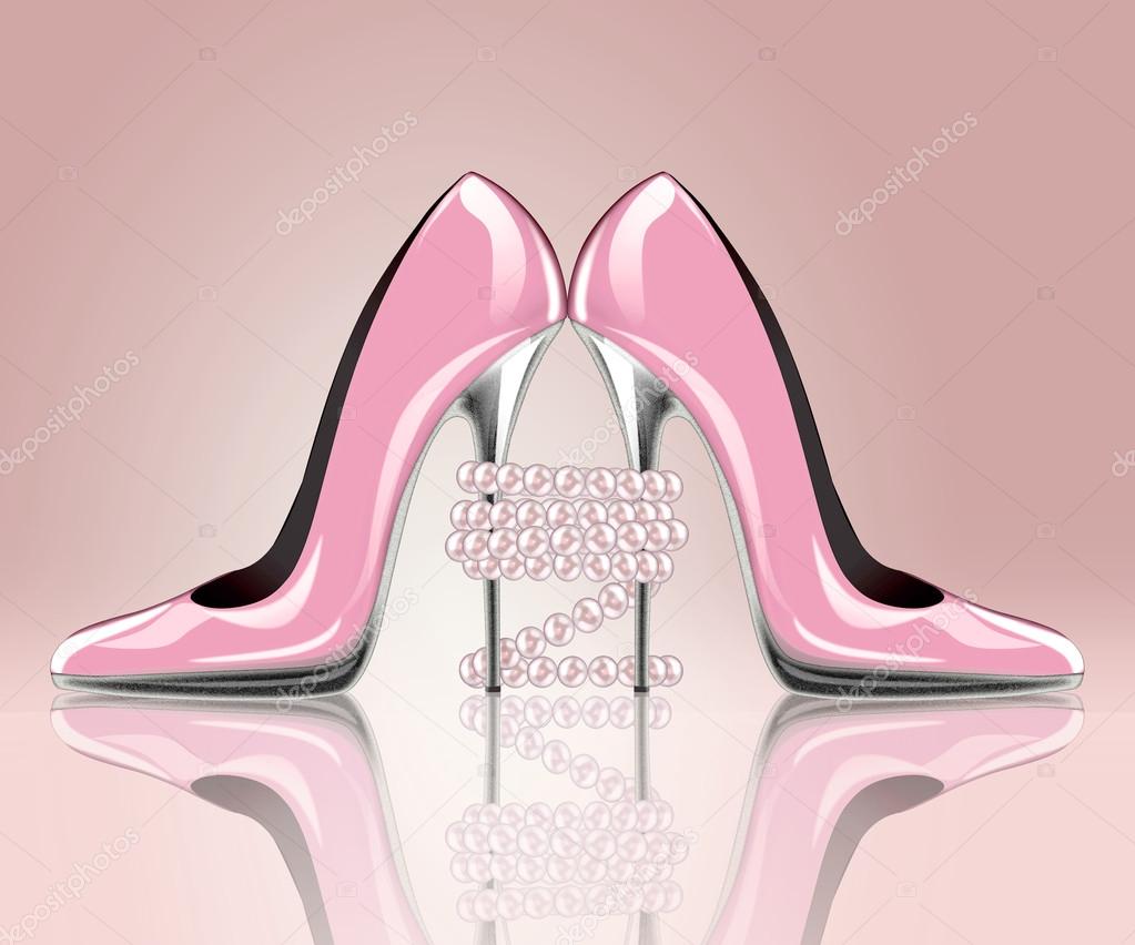 Elegant high heel shoes