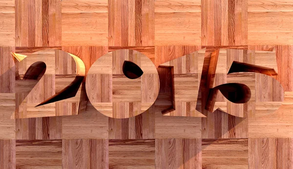 New year 2015 made of wood — Stock Photo, Image