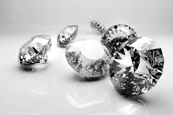 Diamonds 3d model — Stock Photo, Image