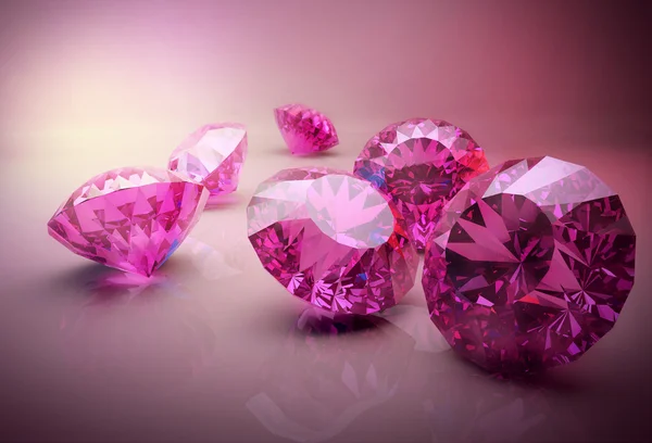 Diamonds 3d model — Stock Photo, Image