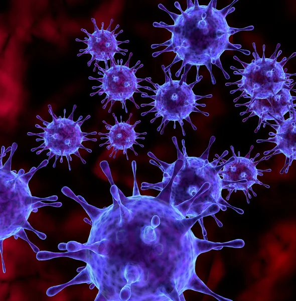 Virus che attaccano le cellule nervose — Foto Stock