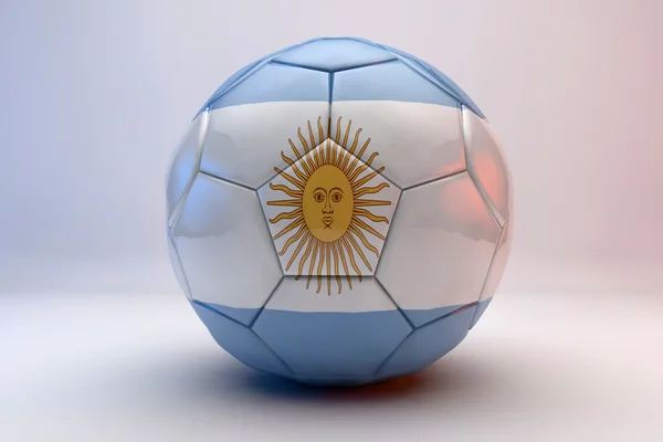 Soccer ball with argentina flag — Stock Photo, Image