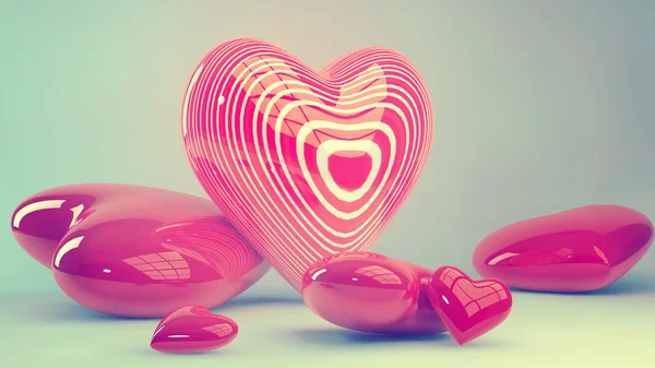 Valentines day hearts — Stock Photo, Image