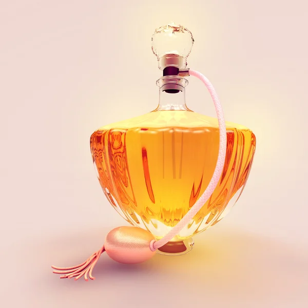 Bottle of perfume spraying — Stock Photo, Image