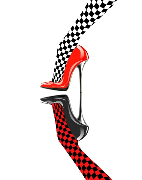 Ícone de sapatos de mulher — Fotografia de Stock