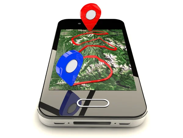 Mobile Gps navigatie — Stockfoto