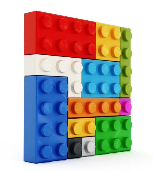 Více barevných bloků hračky — Stock fotografie