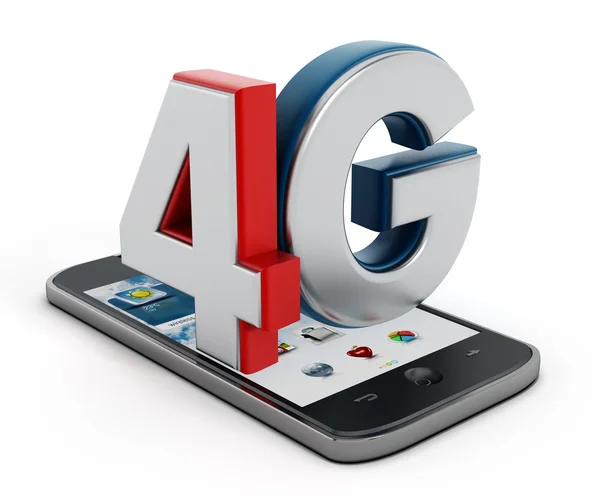 4g Text auf dem Smartphone — Stockfoto