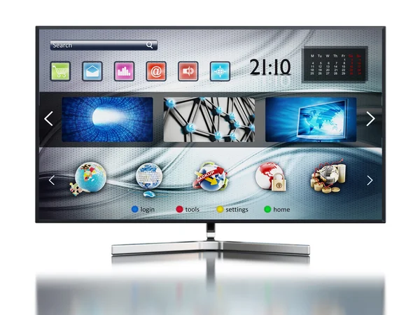 Smart Tv weergegeven: hoofdscherm — Stockfoto