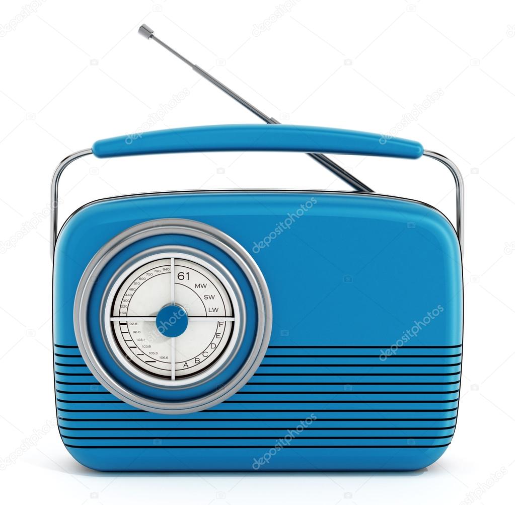 Blue vintage radio