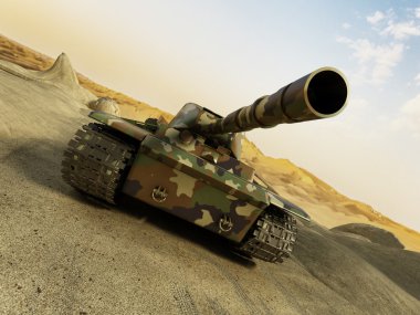 Kamuflaj çöl taşıma tankı