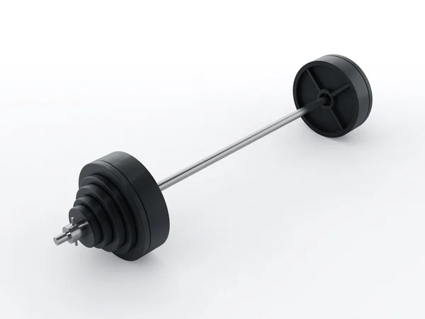 Barbell isolated on white background — Stock Photo, Image