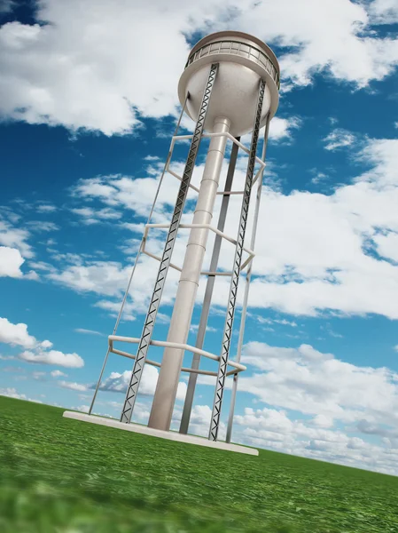 Château d'eau contre ciel bleu — Photo