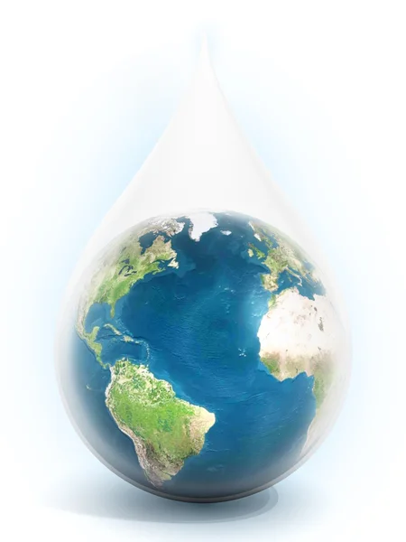Jorden inne om vatten droppa — Stockfoto