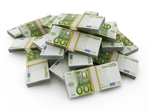 Свая евро изолирована на белом фоне — стоковое фото
