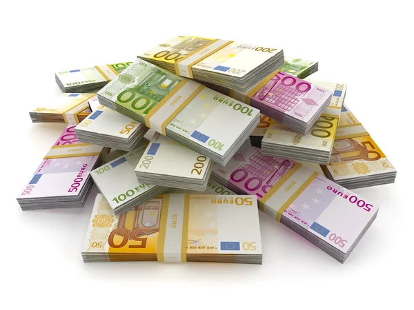 Свая евро изолирована на белом фоне — стоковое фото