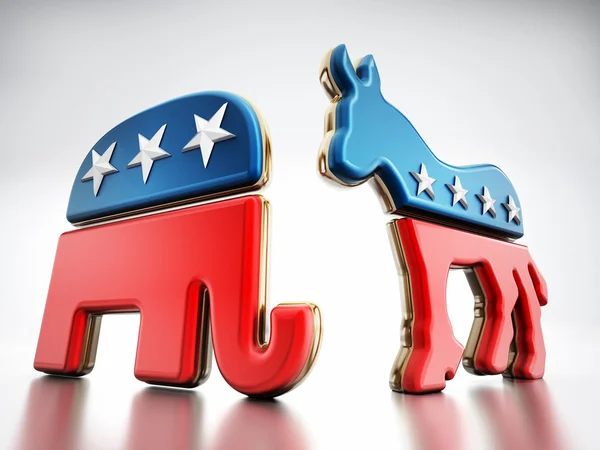 USA Political party symbols — Stock Photo, Image