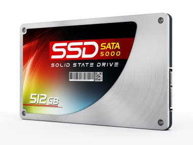 Beyaz arka plan üzerinde izole Ssd katı hal sürücüler