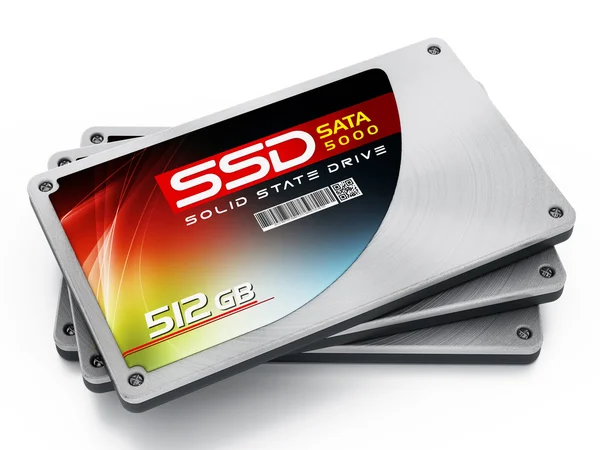 SSD Solid state diskar isolerad på vit bakgrund — Stockfoto