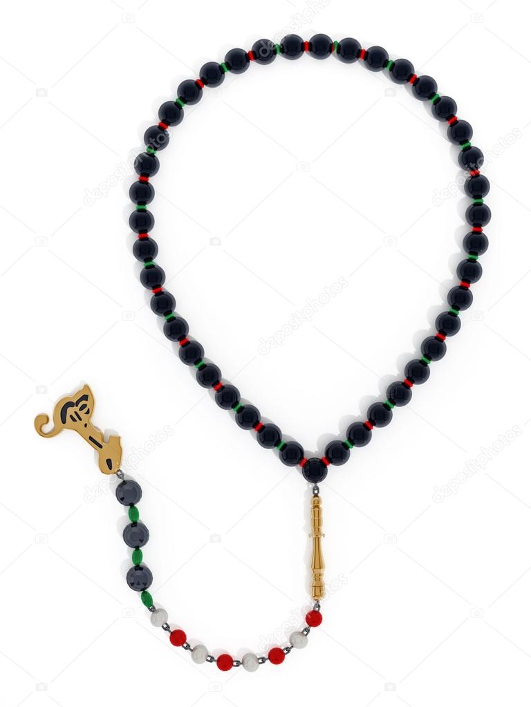 Praying beads. 3D illustration