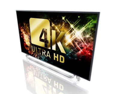 4 k Ultra Hd televizyon. 3D çizim