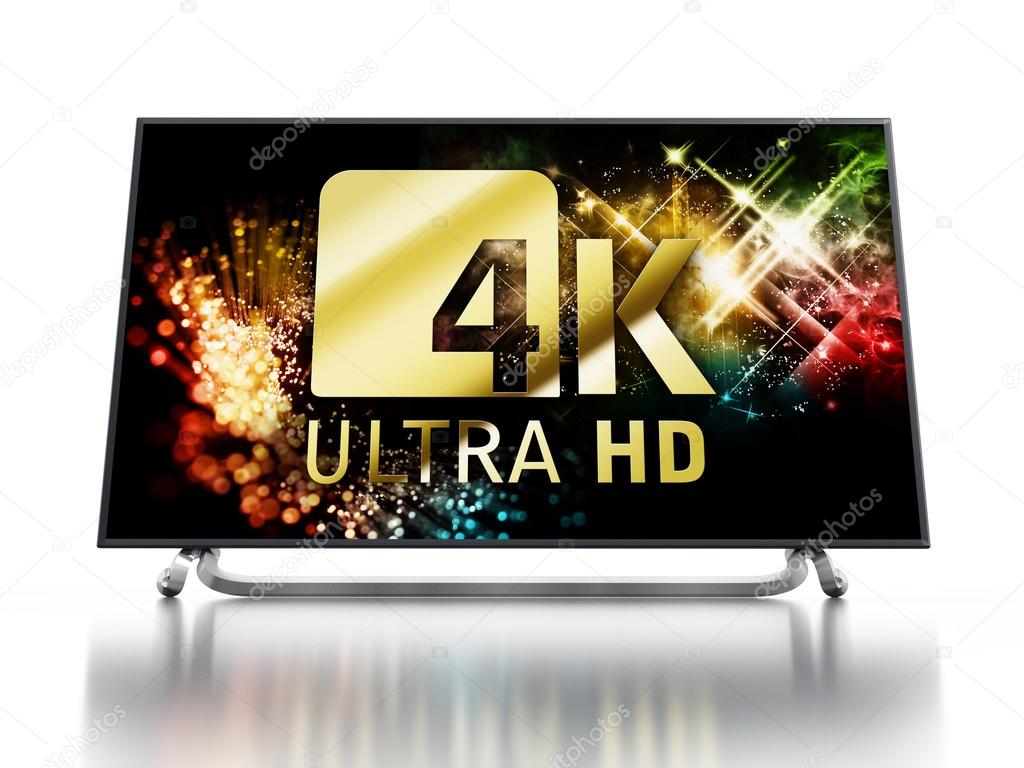 4K ULTRA HD television. 3D illustration