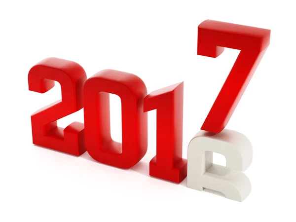 2017 text ersätter 2016. 3D illustration — Stockfoto