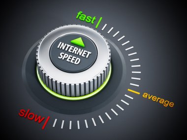 Internet hızı arama butonu. 3D çizim