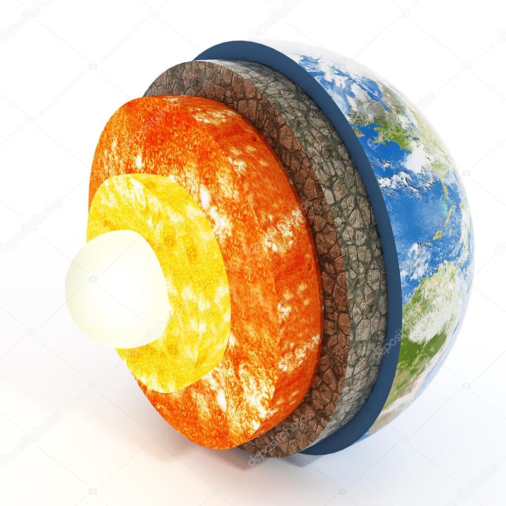 Layers of earth. 3D illustration