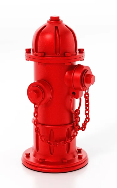 Червоний Пожежний Гідрант Ізольований Білому Тлі Ілюстрація — стокове фото