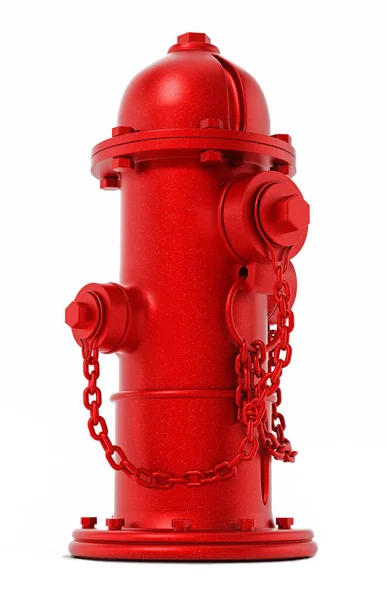 Červený Požární Hydrant Izolovaný Bílém Pozadí Ilustrace — Stock fotografie