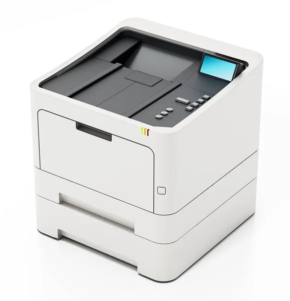 Обычный Лазерный Принтер Белом Фоне Иллюстрация — стоковое фото