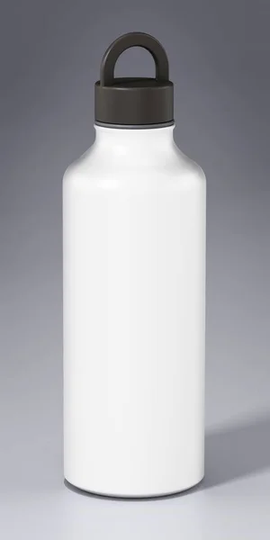 Botella Agua Aislada Sobre Fondo Gris Ilustración — Foto de Stock