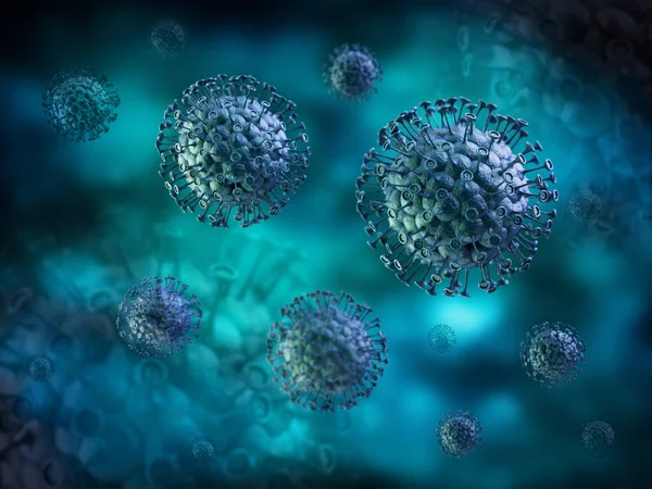 Generic Green Viruses Green Background Illustration — Stock Photo, Image
