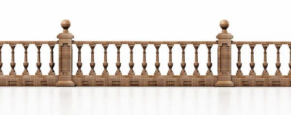 Balcon Balustrade Isolée Sur Fond Blanc Illustration — Photo