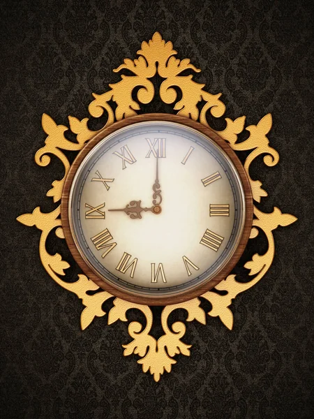 Reloj Pared Vintage Colgado Pared Ilustración —  Fotos de Stock