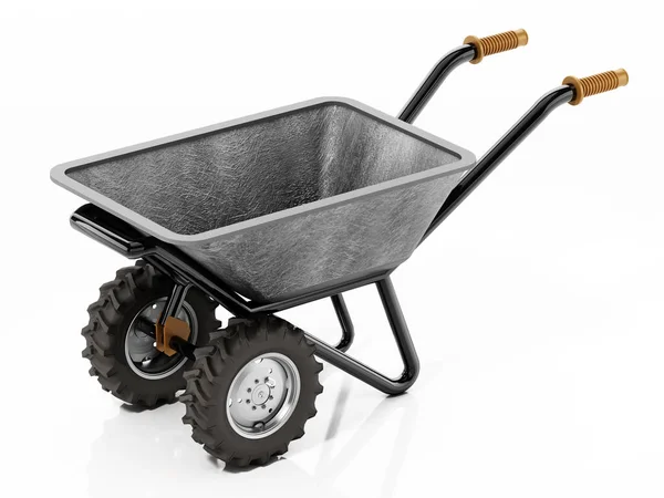 Wheelbarrow Isolated White Background Illustration — Stock Photo, Image