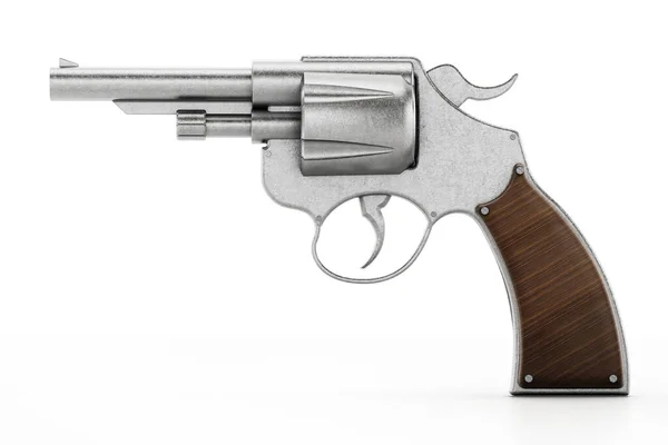 Generisk Revolver Isolerad Vit Bakgrund Illustration — Stockfoto
