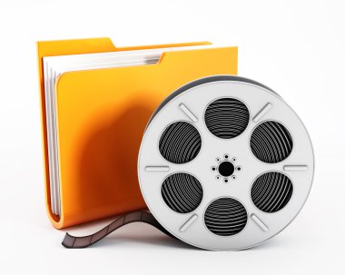 klasör ve film makarası