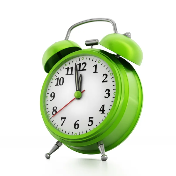 Green alarm clock — Stock Photo, Image