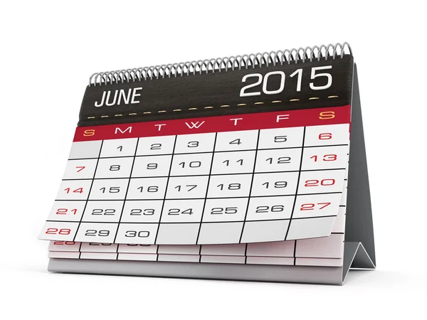 Июнь 2015 Календарь — стоковое фото