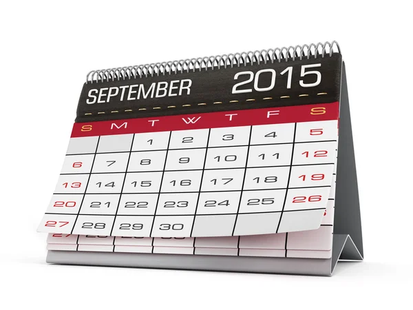 Kalender September 2015 — Stockfoto