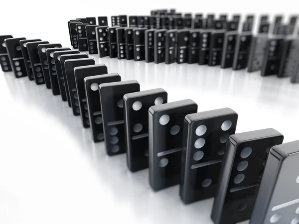 Domino di fila — Foto Stock