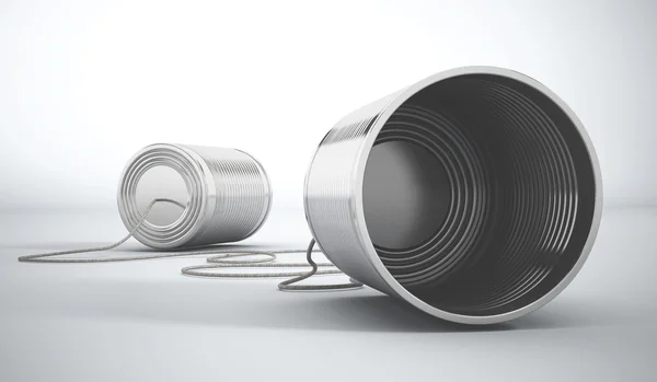Tin can phone network — Stock Photo, Image