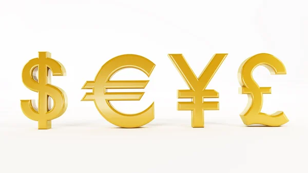 Символы валют — стоковое фото