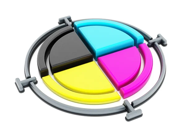 CMYK cross — Stock Photo, Image